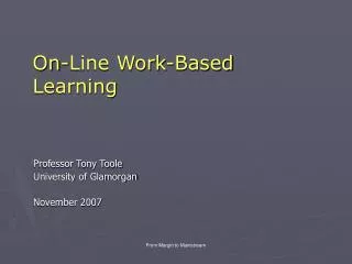 On-Line Work-Based Learning