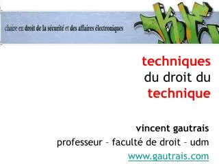techniques du droit du technique