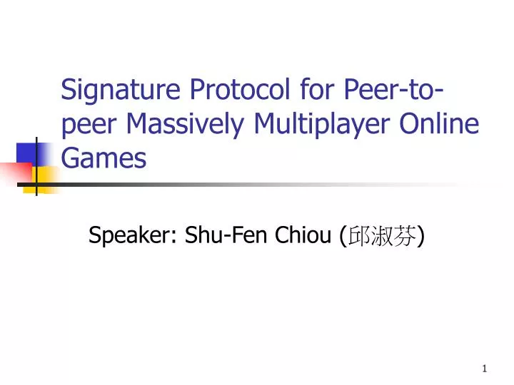 signature protocol for peer to peer massively multiplayer online games