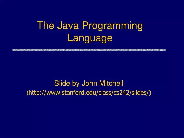 the java programming language