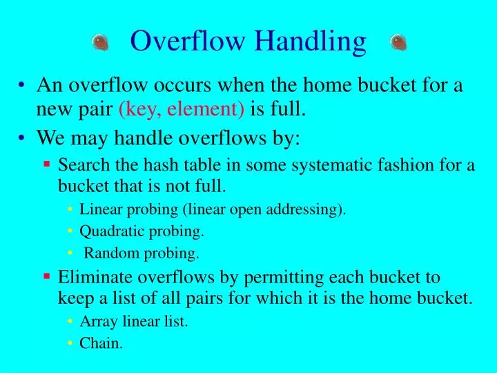 overflow handling