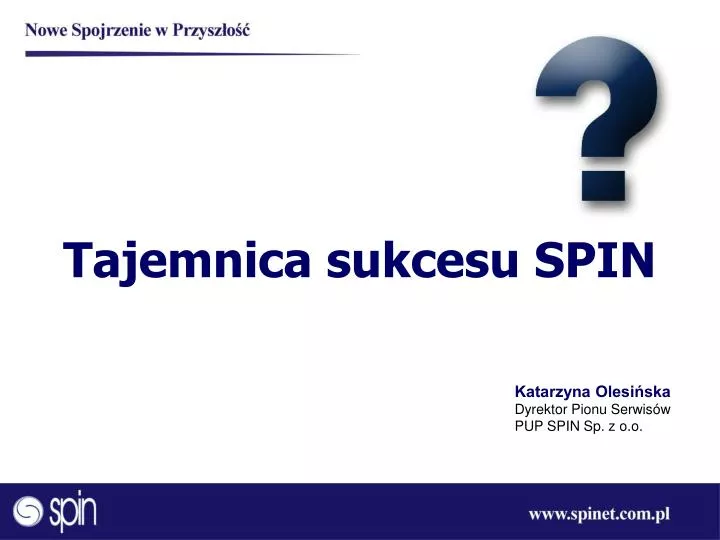 tajemnica sukcesu spin