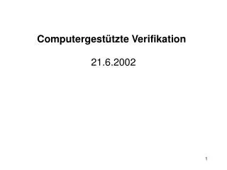 computergest tzte verifikation