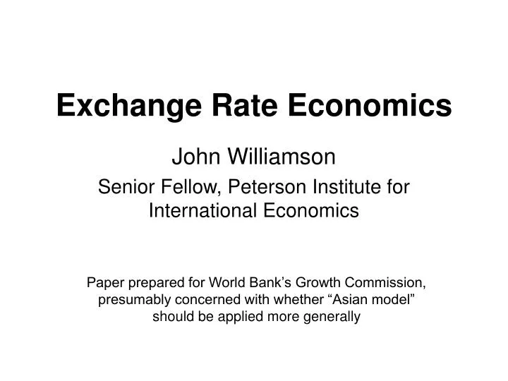 exchange rate economics