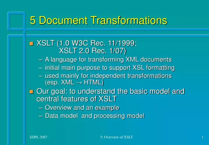 5 document transformations