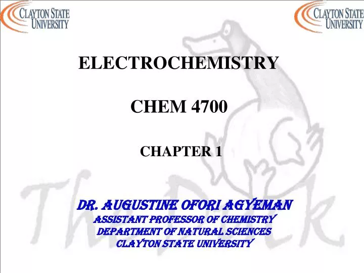 electrochemistry chem 4700 chapter 1