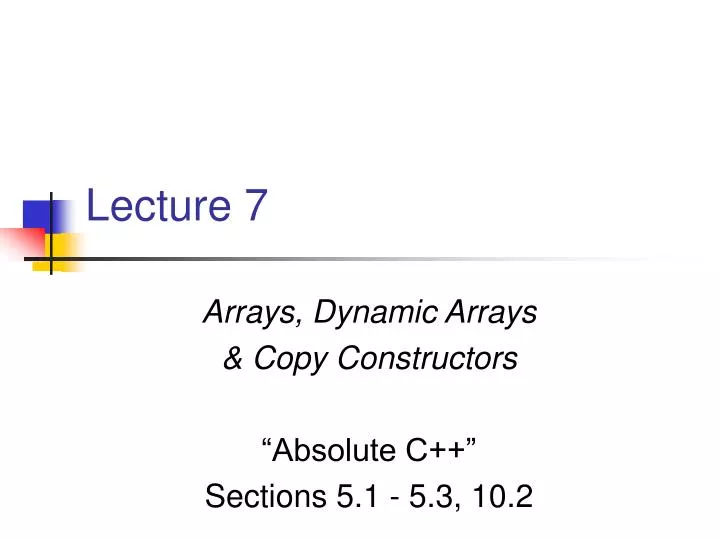 lecture 7