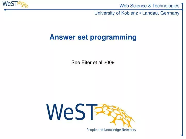 answer set programming