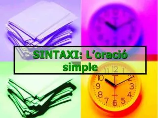 sintaxi l oraci simple