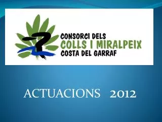 actuacions 2012