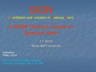 J.T. White Texas A&amp;M University