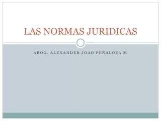 las normas juridicas