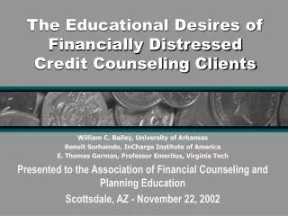 The Educational Desires of Financially Distressed Credit Counseling Clients