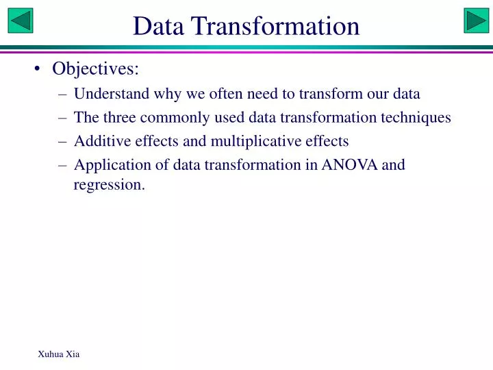 data transformation
