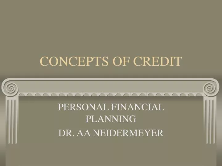 concepts of credit