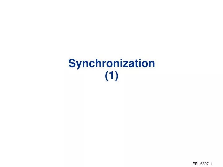 synchronization 1
