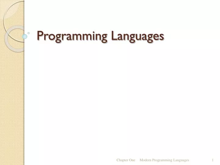 presentation on programming languages