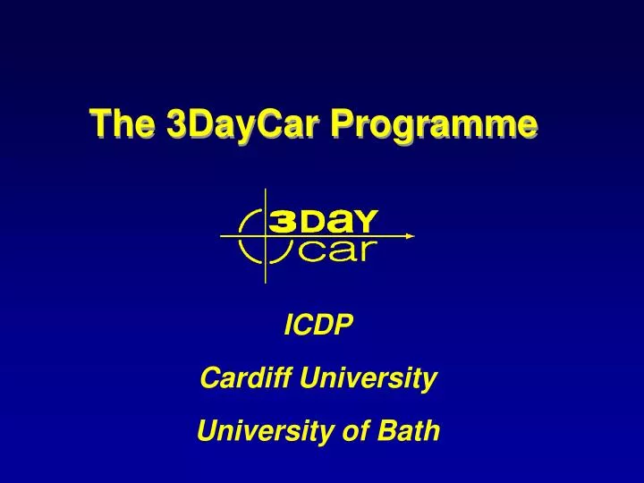 the 3daycar programme