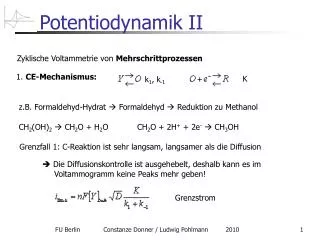 Potentiodynamik II