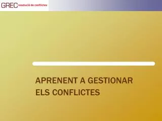 aprenent a gestionar els conflictes