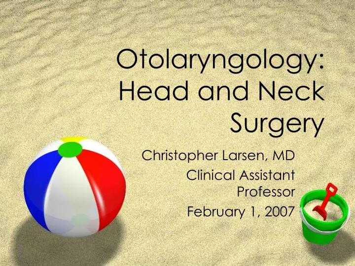 otolaryngology head and neck surgery