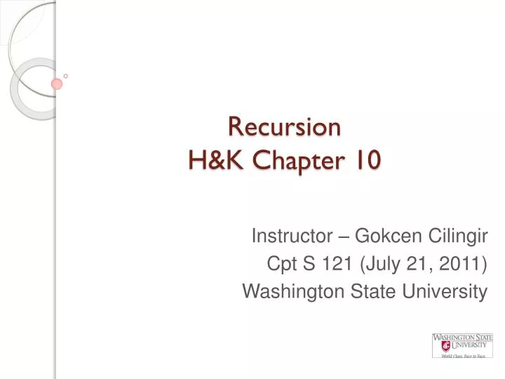 recursion h k chapter 10
