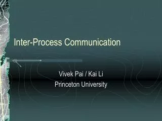 Inter-Process Communication