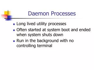 Daemon Processes