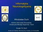 Informatyka Neurokognitywna - slide 1