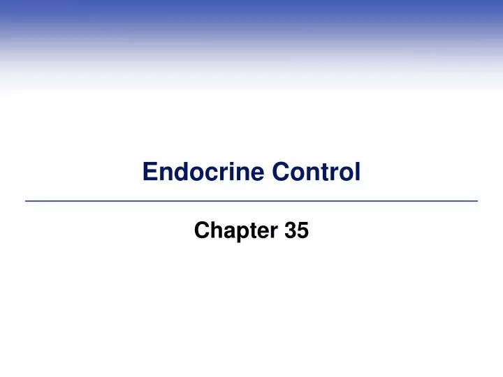 endocrine control