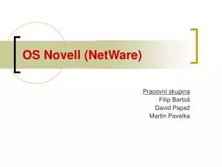 os novell netware