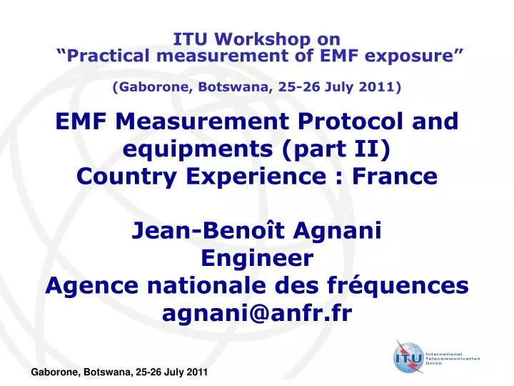 emf measurement protocol and equipments part ii country experience france
