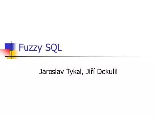 fuzzy sql