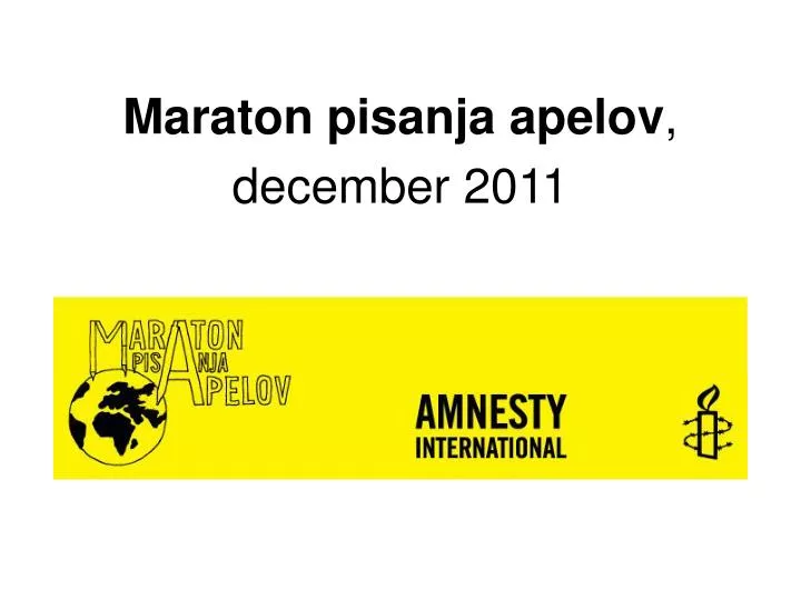 maraton pisanja apelov december 2011