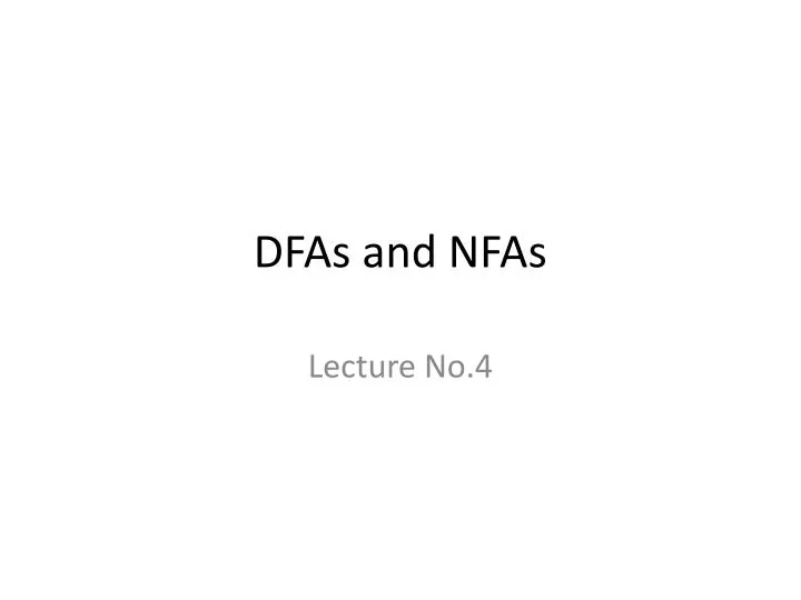 dfas and nfas