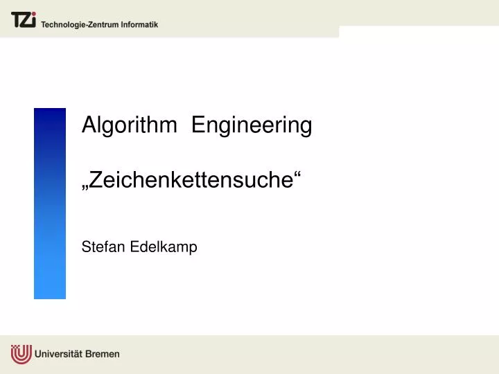 algorithm engineering zeichenkettensuche