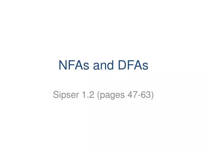 nfas and dfas