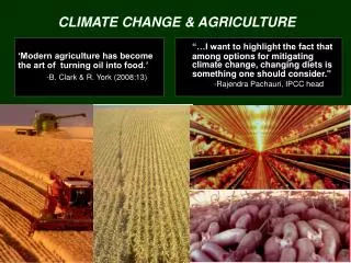 CLIMATE CHANGE &amp; AGRICULTURE