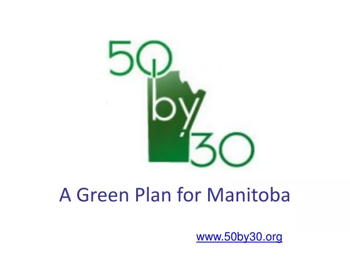 a green plan for manitoba