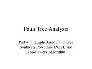 Fault Tree Analysis