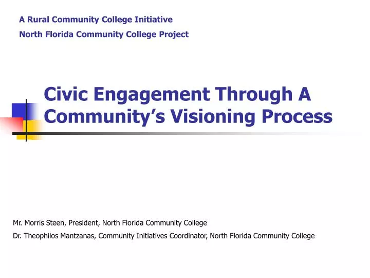 civic engagement through a community s visioning process