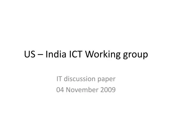 us india ict working group