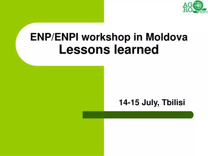 enp enpi workshop in moldova lessons learned