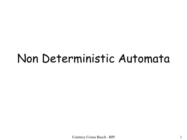 non deterministic automata