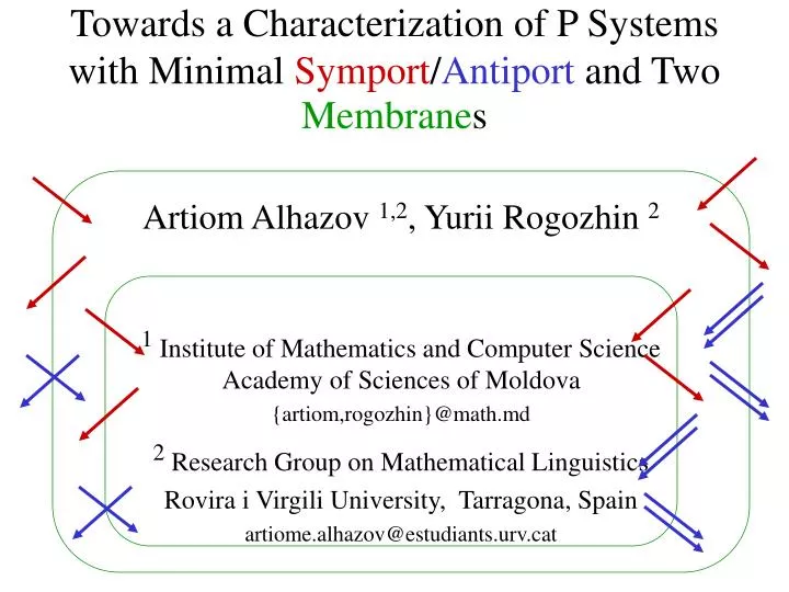 towards a characterization of p systems with minimal symport antiport and two membrane s