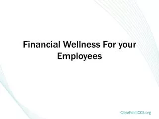 Financial Wellness For your Employees