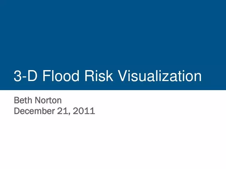 3 d flood risk visualization