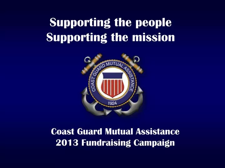 coast guard mutual assistance 2013 fundraising campaign