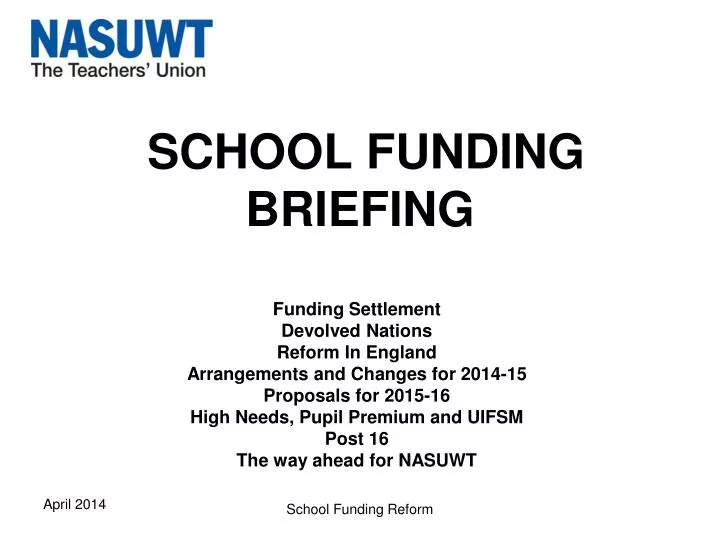 school funding briefing