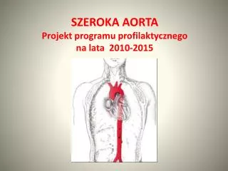 szeroka aorta projekt programu profilaktycznego na lata 2010 2015